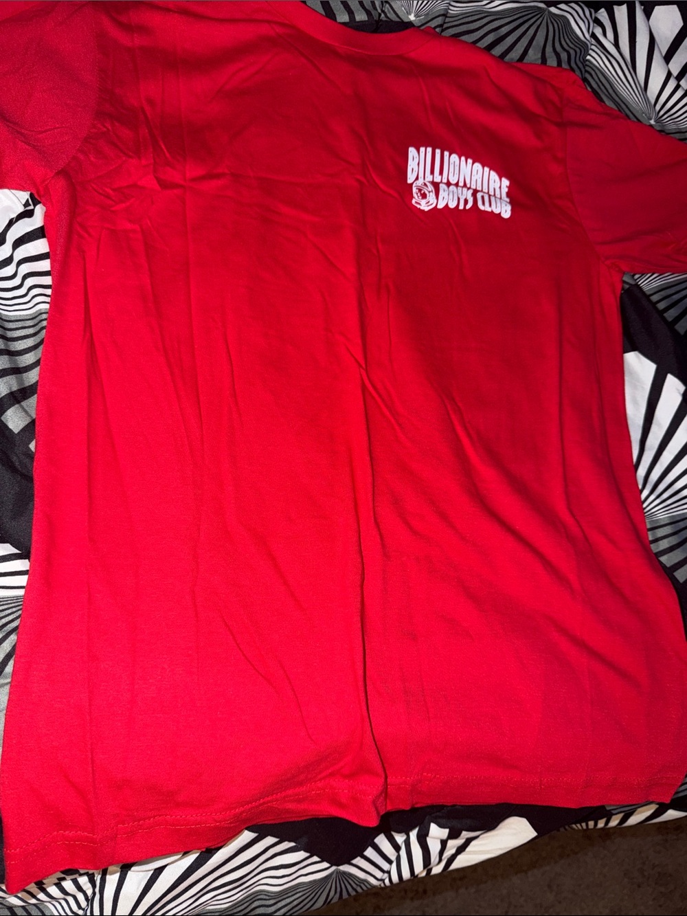 Billionaire Boys Club Red Tee with White Chest Logo